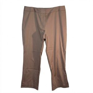 Nordstrom Studio 121 Size 14 Brown Cropped Dress Pants Career Chic
